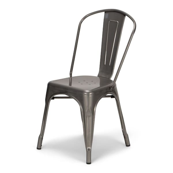 Atlas Commercial Products Titan Series Industrial Metal Chair, Clear Coat MSC9CC - main